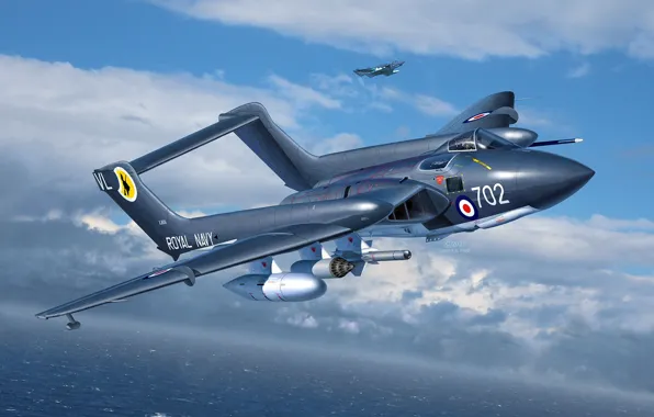 Истребитель, Великобритания, Палубный, Egbert Friedl, DH.110 Sea Vixen, royal navy, De Havilland Sea Vixen FAW …