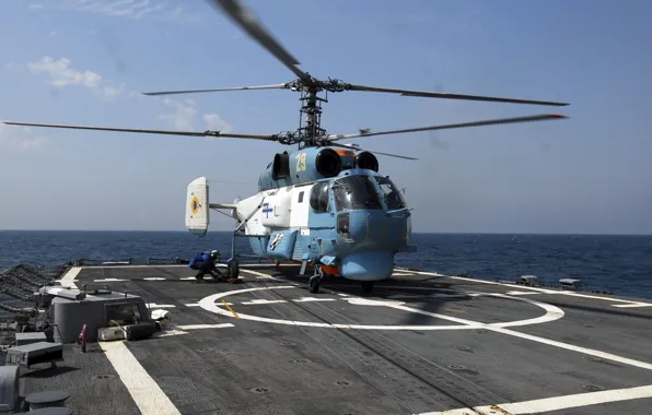 Картинка Вертолет, Украина, Флот, Ка-27, Ка-27ПС, ВМСУ, USS Taylor, ВМС Украины