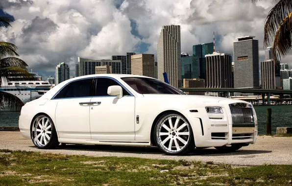 2010, Rolls-Royce, Mansory, роллс-ройс, Limited, White Ghost