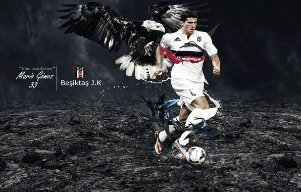 Wallpaper, sport, football, player, Mario Gomez, Besiktas JK