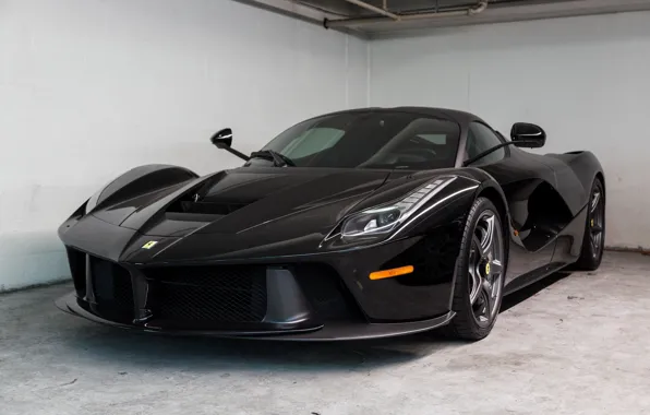 Car, ferrari, black, super, laferrari