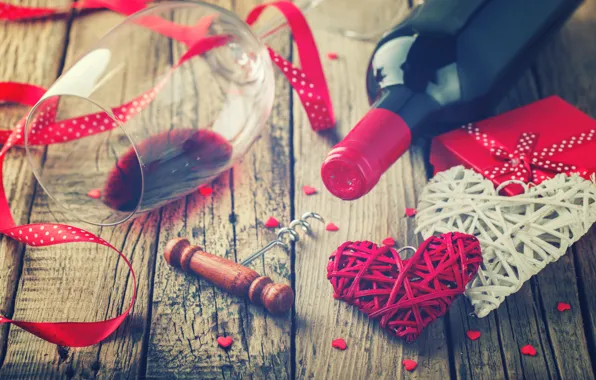 Любовь, вино, сердце, love, heart, romantic, Valentine's Day