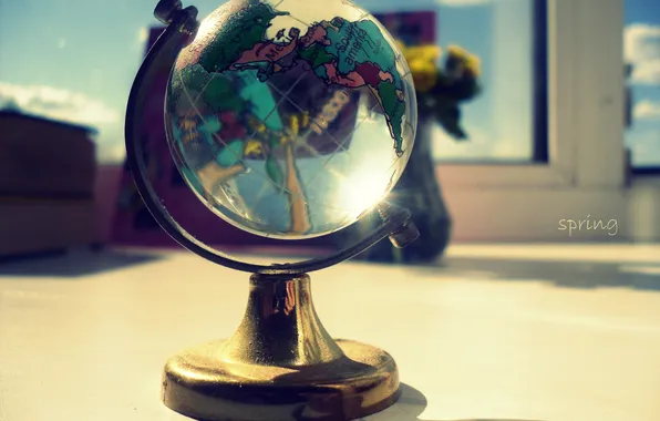 Свет, весна, глобус, сувенир
