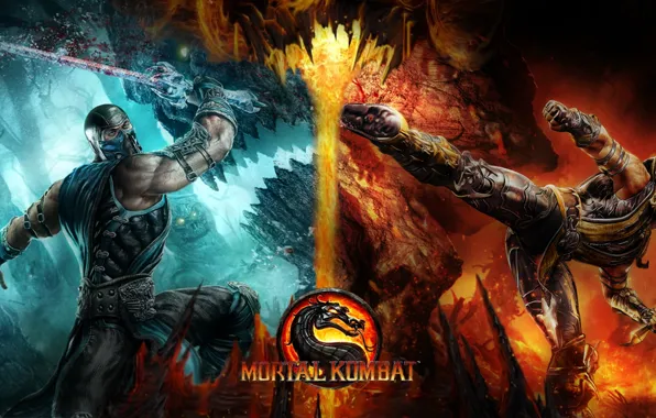 Scorpion, mortal kombat, Sub-Zero