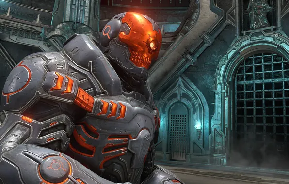 Картинка игра, скин, doomguy, DOOM Eternal, палач рока