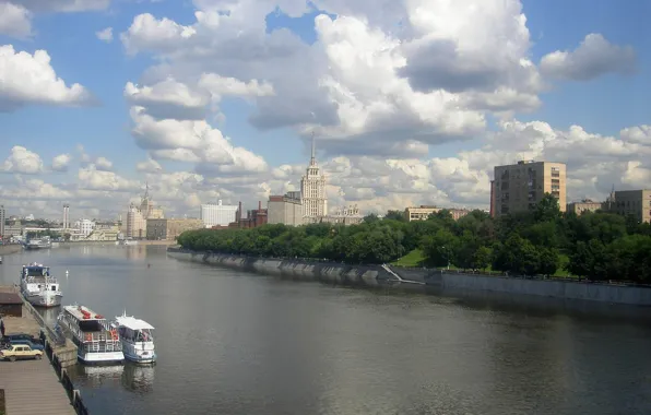 Картинка Река, Москва, Высотки