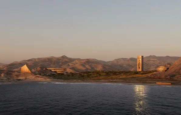 Sea, mountains, neom, saudi arabia, zardun, oma