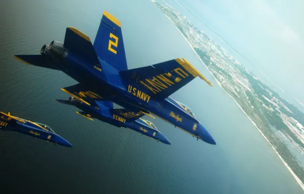 Картинка USA, United States, blue, fly, Hornet, F-18, Blue Angels, F18