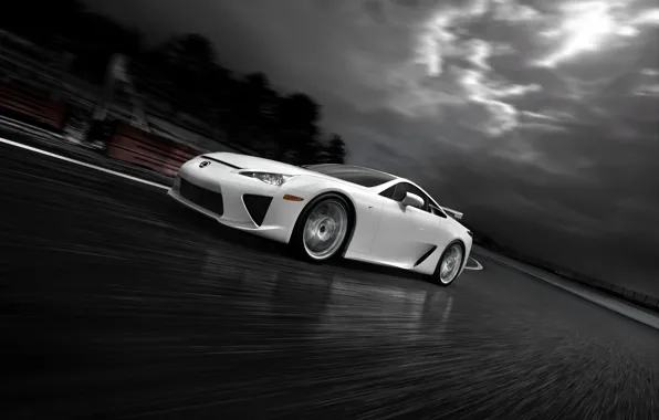 Lexus, white, LFA, Lexus LFA