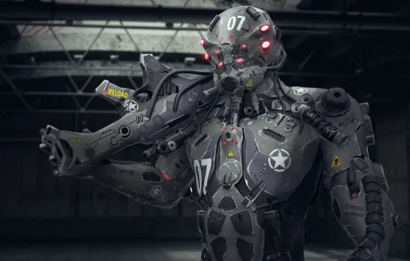 Картинка оружие, робот, Exo Mech