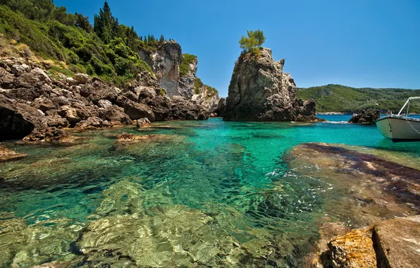 Море, пейзаж, природа, скалы