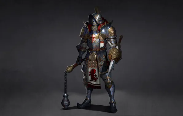 Минимализм, Доспехи, Воин, Warrior, Рыцарь, Knight, Minimalism, Armor