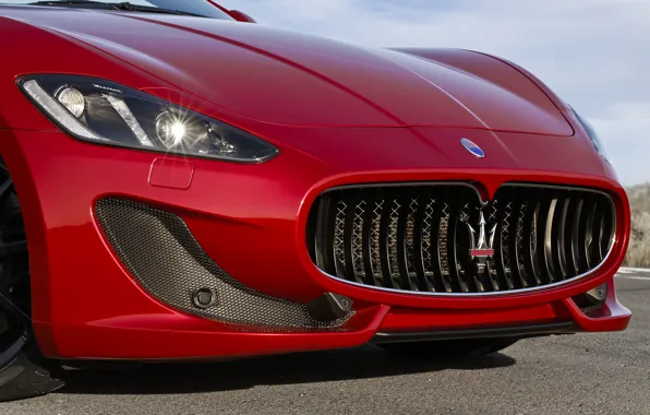 Maserati, Лого, Решетка, Фары, Передок, Grancabrio
