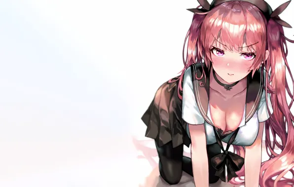 Girl, sexy, cleavage, long hair, boobs, anime, beautiful, pretty