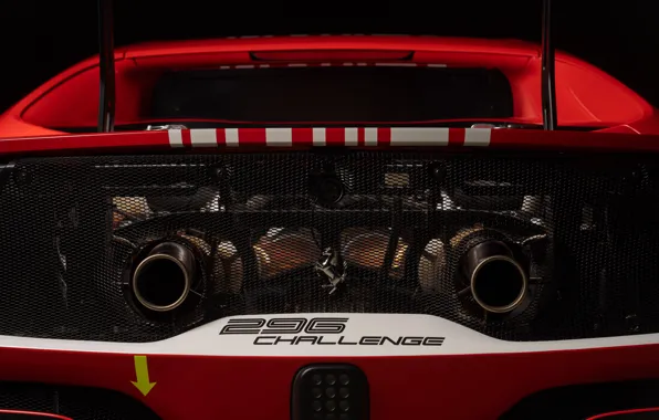 Картинка Ferrari, exhaust, 296, Ferrari 296 Challenge