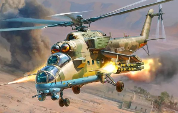 Россия, Вертолёт, Боевой вертолет, Ми-35М