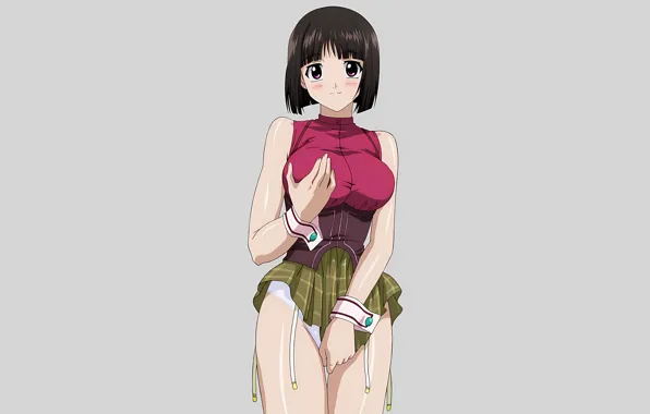 Girl, sexy, lingerie, pantsu, panties, brown hair, boobs, anime