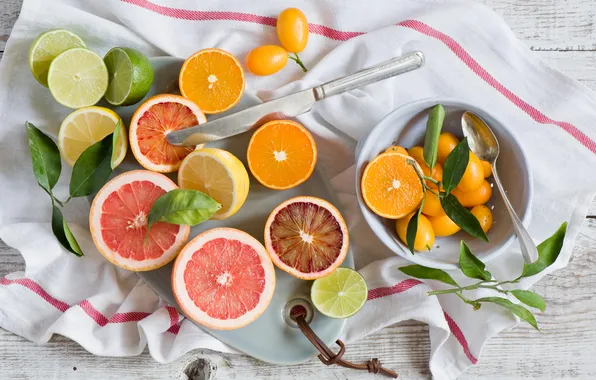 Картинка апельсины, лимоны, цитрусовые, Anna Verdina, лаймы