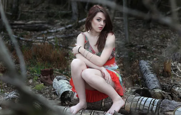 Взгляд, девушка, фон