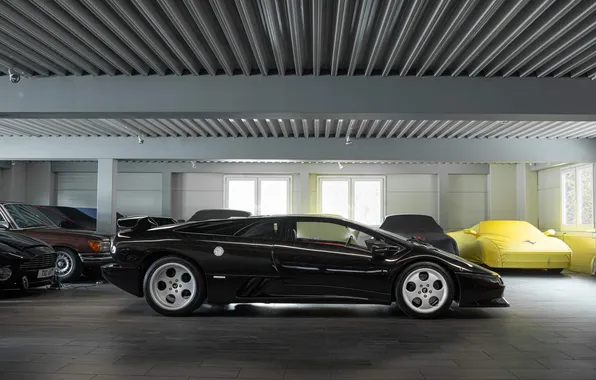 Lamborghini, black car, Lamborghini Diablo, Lamborghini Diablo SE30