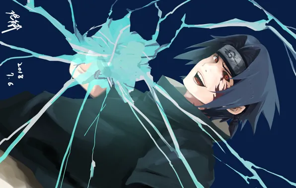 Молния, Наруто, Naruto, Саске Учиха