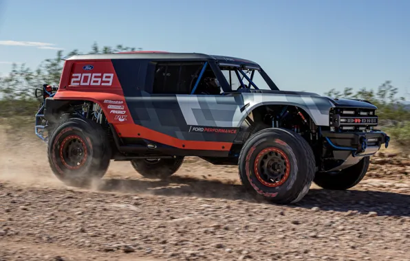 Ford, сбоку, грунтовка, 2019, Bronco R Race Prototype