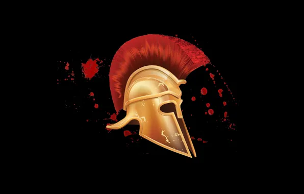 Кровь, шлем, спартанский