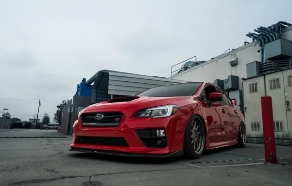 Картинка Subaru, WRX, red, STI