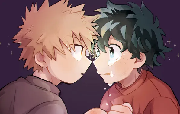 Мальчики, My Hero Academia, Boku No Hero Academia, Мидория Изуку, Моя Геройская Академия, Бакуго Катсуки