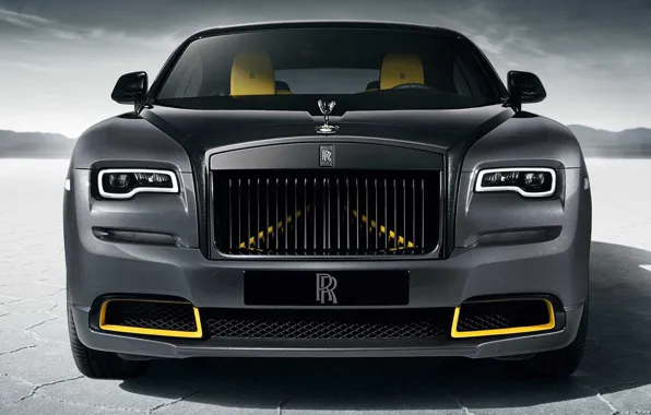 Rolls-Royce, вид спереди, Wraith, Black Badge, 2023, Black Arrow, Wraith Black Arrow, 2023 Rolls-Royce Black …