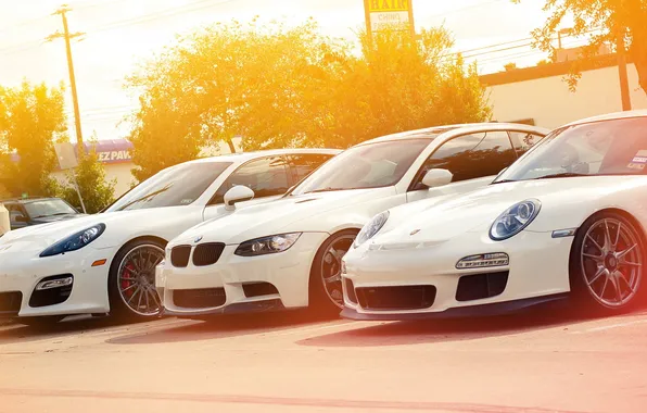 Белый, тюнинг, 911, Porsche, BMW, Panamera, суперкары, Turbo