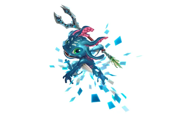 Существо, белый фон, Fizz, Legends of Runeterra