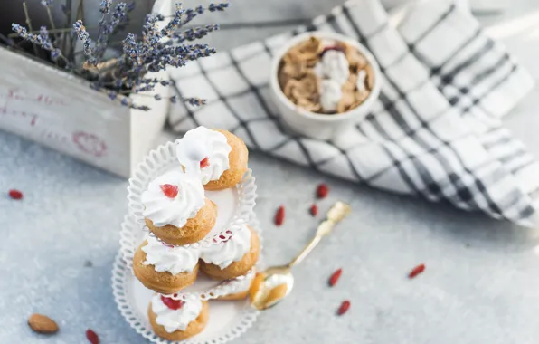 Крем, выпечка, кексы, muffins