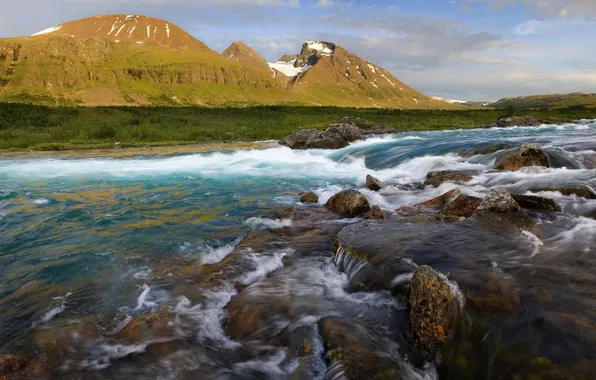 Вода, горы, река