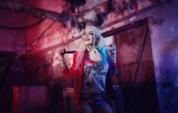 Обои Косплей, Харли Квинн, DC Comics, Harley Quinn, Suicide Squad.