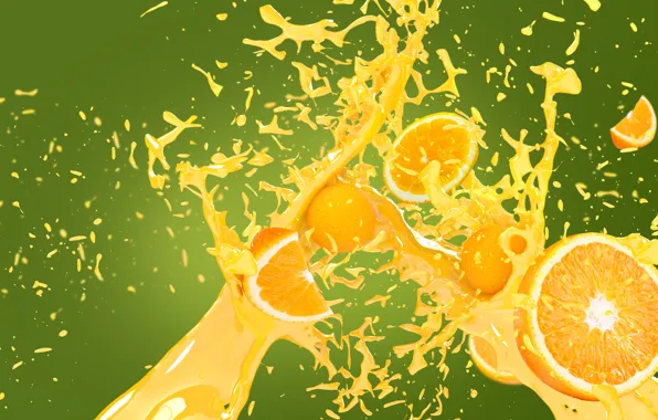Картинка брызги, всплеск, апельсины, сок