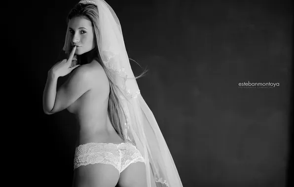 Попка, взгляд, трусики, невеста, фата, photographer, сексуальная, полуголая