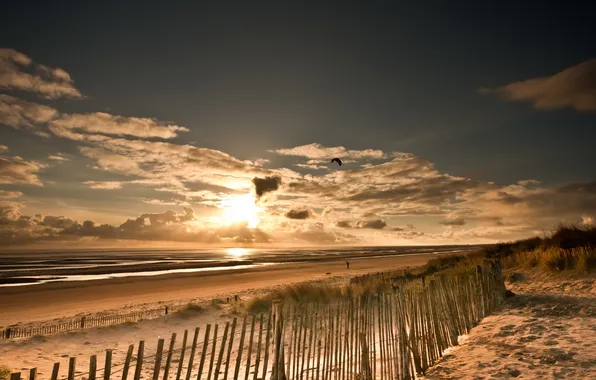 Море, пейзаж, закат