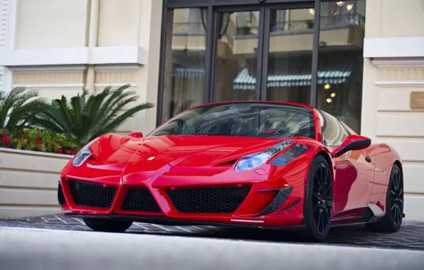 Картинка красный, тюнинг, Ferrari, суперкар, Red, феррари, 458, Carbon