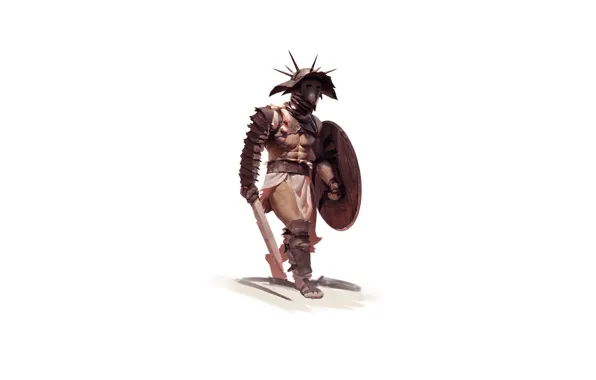 Картинка меч, шлем, щит, гладиатор