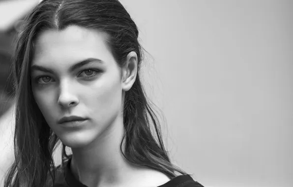 Модель, портрет, чёрно-белое, Vittoria Ceretti