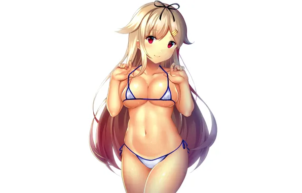 Girl, sexy, cleavage, long hair, boobs, anime, beautiful, pretty