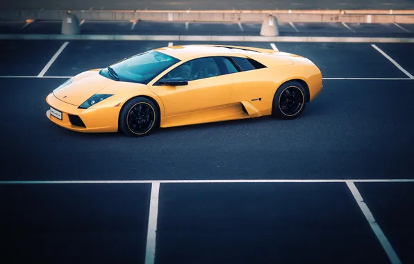 Lamborghini, жёлтая, murcielago, ламборгини, мурсиэлаго, lp670-4 sv