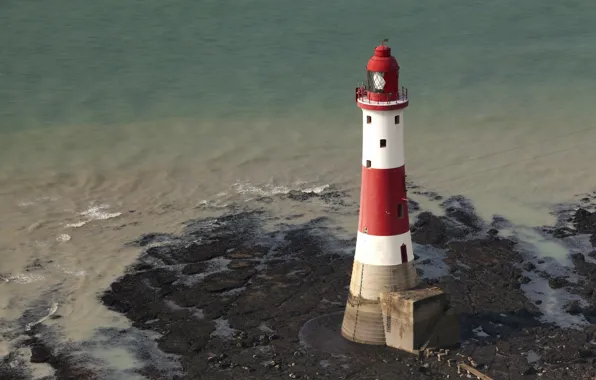Картинка море, England, Beachy Head Lighthouse