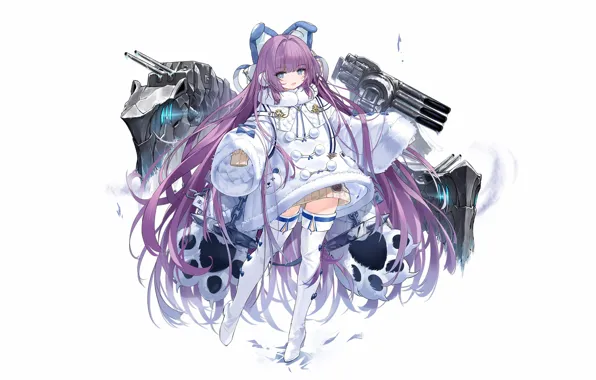 Girl, thighhighs, long hair, anime, blue eyes, beautiful, coat, attractive