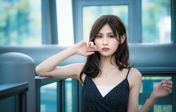 Девушка, азиатка, милашка