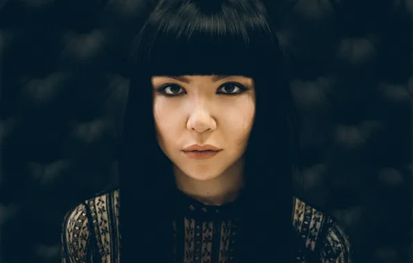 Dark, girl, black