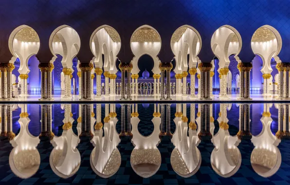 Картинка city, город, Abu Dhabi, ОАЭ, столица, Мечеть шейха Зайда, Абу-Даби, UAE