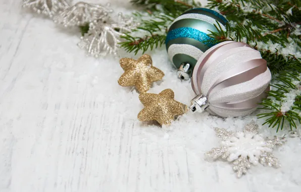 Украшения, шары, Новый Год, Рождество, christmas, balls, wood, merry