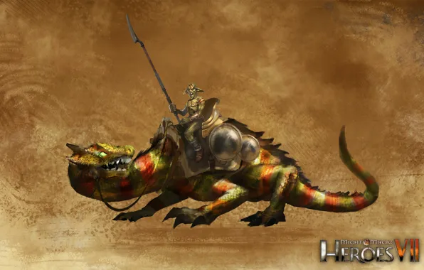 Копье, Might &amp; Magic 7, Герои меча и магии 7, Непокорные племена, Наездник Василиска